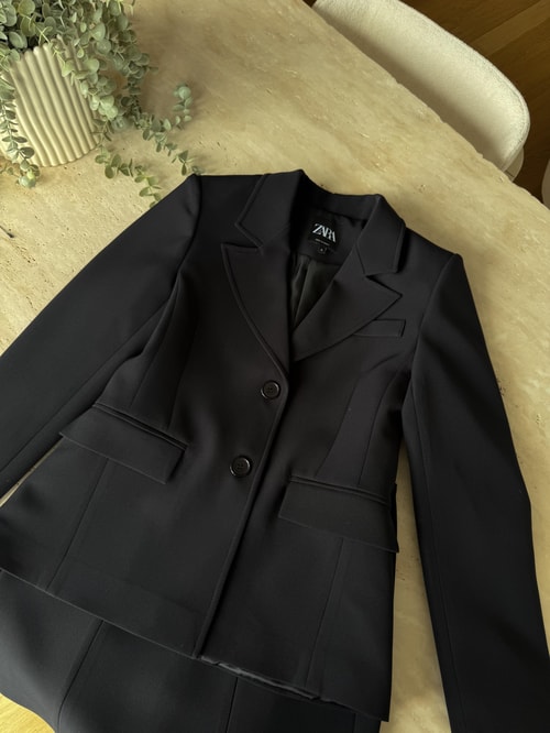 Siyah Premium Peplum Blazer