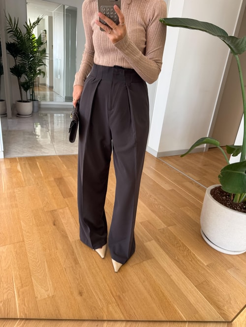 Sortie Pensli Palazzo Pantolon - Koyu Kahve