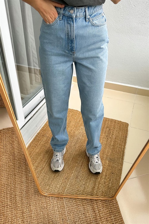 Stores Mavi Yüksek Bel Straight Jean