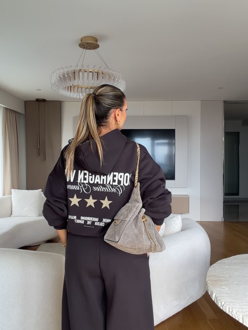 Stradi Boxer Detaylı Eşofman Takımı - Kahve