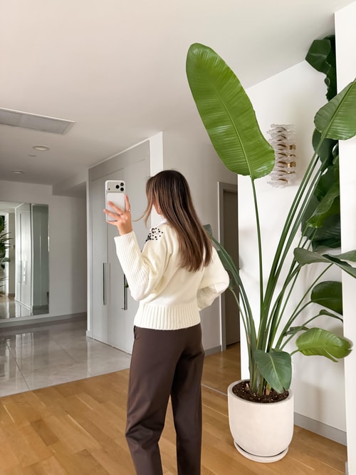 Taş VeBoncuk Detaylı Hırka - Ekru 