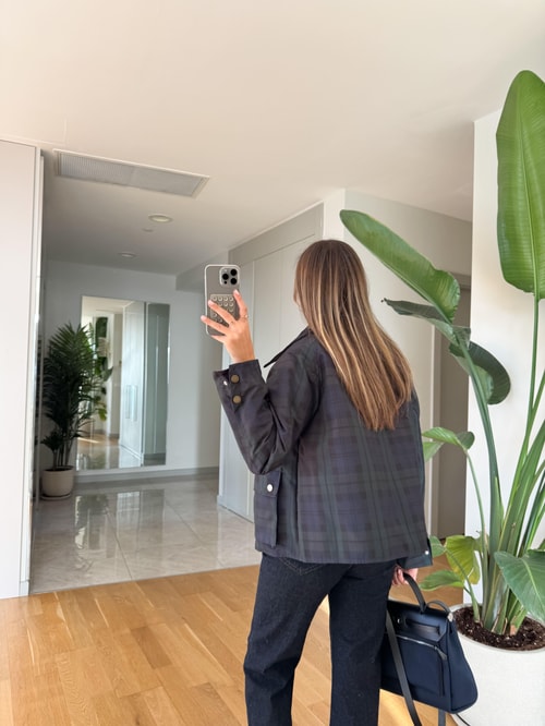 Tonny Lacivert Ekose Desenli Ceket