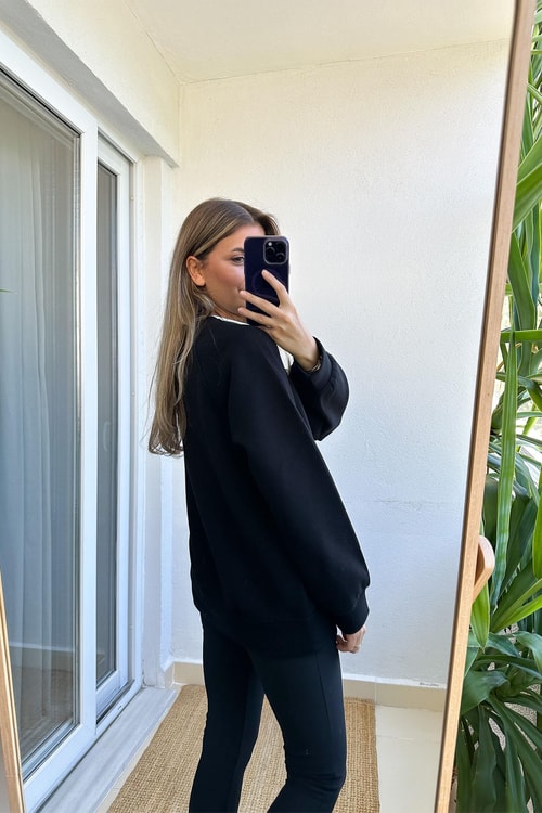 Ucla Baskılı Sweatshirt-Siyah