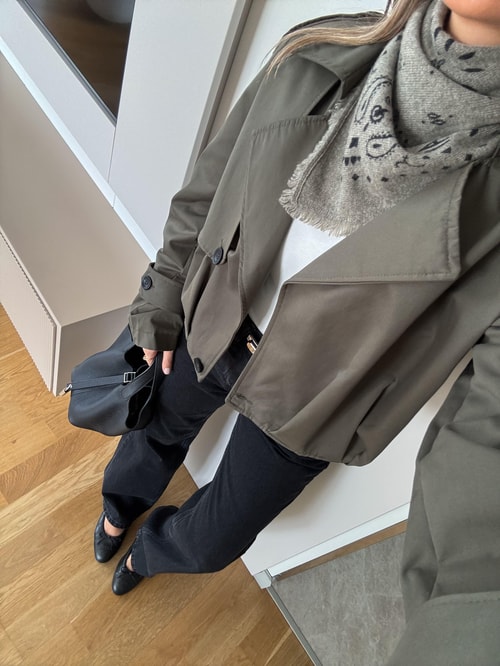 Vatkalı Premium Trençkot - Haki