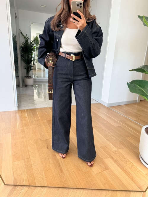 Victoria Koyu Lacivert Straight Jean