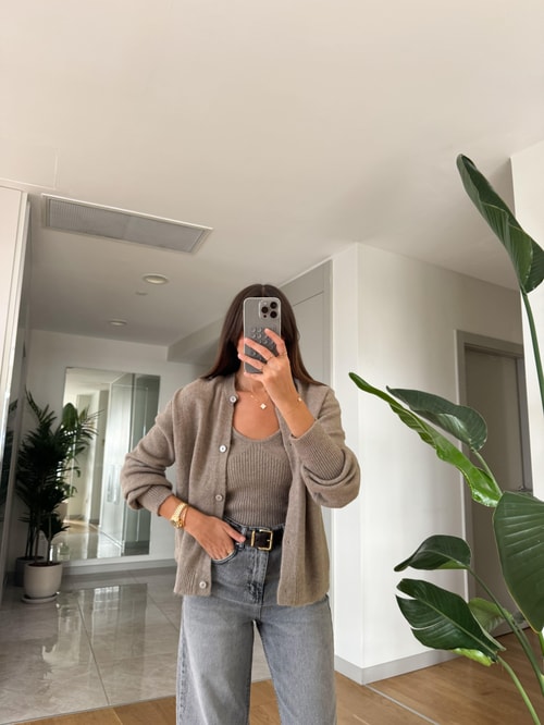 Vizon Bustiyer Hırkalı Triko Takım