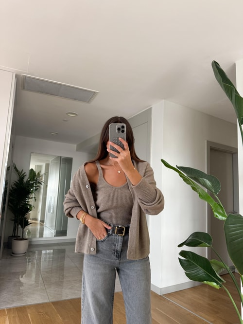 Vizon Bustiyer Hırkalı Triko Takım