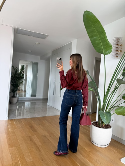 Welon Önden Cepli Yüksek Bel Jean - Mavi