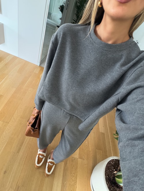 Yumoş Pantolon Sweat Takım - Antrasit