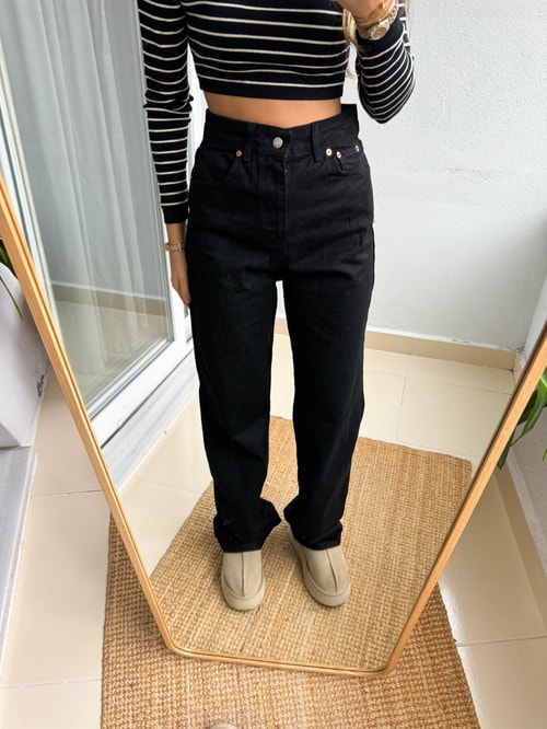 Zero Siyah Straight Jean