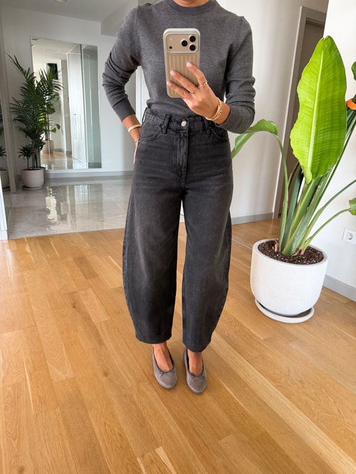 Zr Barrel Kesim Jean - Antrasit