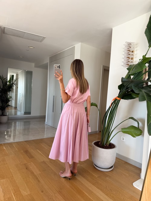 Zr Pembe Midi Etek 