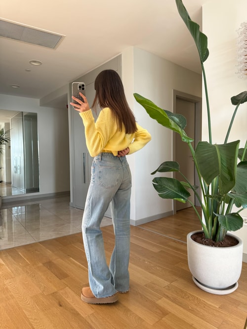 Zr Ponni Açık Mavi Straight Jean
