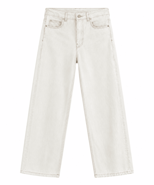 Zr Yüksek Bel Straight Jean - Buz Gri 