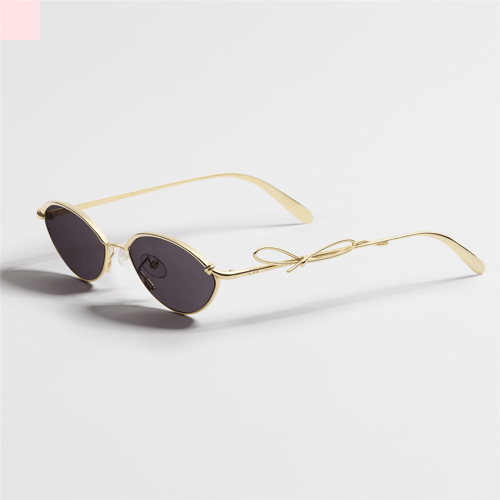 Dior Bow R1U CD 40280U 10A Kadın Güneş Gözlüğü — Altın Çerçeve Füme Cam
