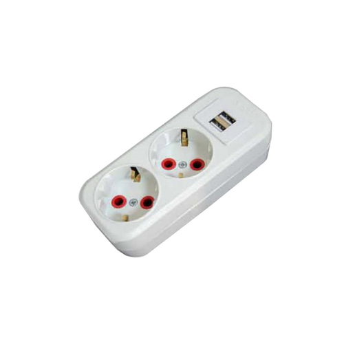 Ayka İkili Grup Priz Topraklı Klemensli USB li
