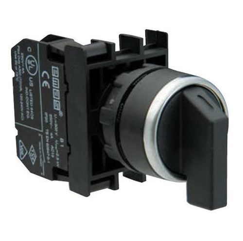 Emas B100S30 B Serisi Plastik 1NO (II-0-I) 60° Seçici Kalıcı 22 mm Buton