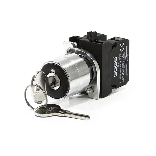 Emas CM100AA21 CM Serisi Metal 1NO (0-I) 60° Anahtarlı Dönüşlü 0 Pozisyonunda Anahtarı Çıkan 22 mm Buton