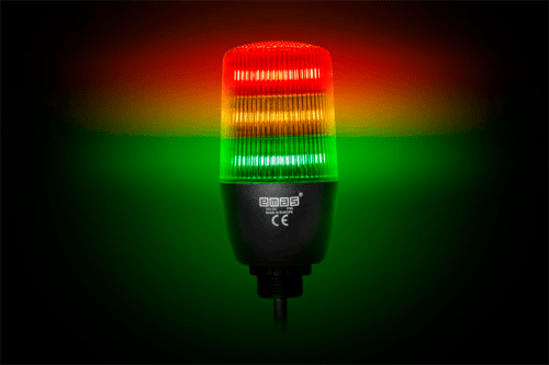Emas IF5T024ZM05 IF Serisi Üç Katlı 24V AC/DC Buzzerlı Sabit Anahtar Kontrollü M22 Vidalı LED İkaz 55mm