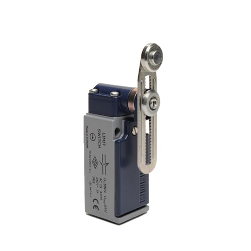 Emas L51K13MEM122 L51 Metal Gövde 18 mm Metal Ayarlanabilir Kollu Makara Ani Hareketli 1NO+1NC Sınır Şalter