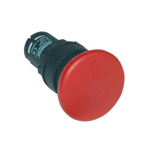Emas MB100MK MB Serisi Plastik 1NO Yaylı 40 mm Mantar Kırmızı 22 mm Buton