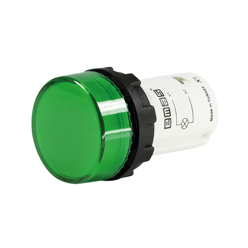 Emas MBSD220Y MB Serisi Plastik LEDli 230V AC Yeşil 22 mm Sinyal