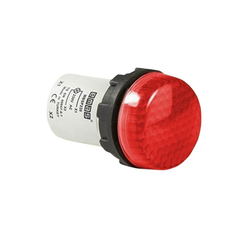 Emas MBSP220K MB Serisi Plastik LEDli 230V AC Kırmızı 22 mm Sinyal