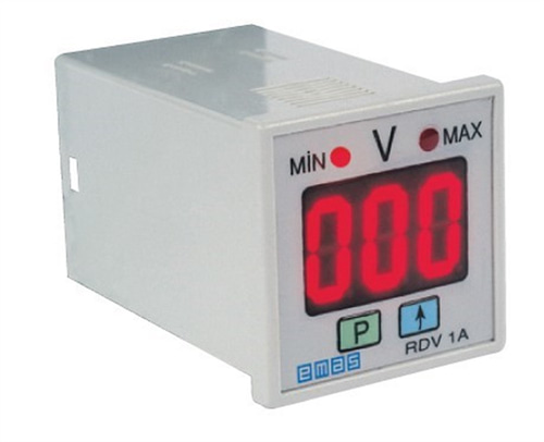 Emas RDV1A RD Serisi 230VAC 1CO5A (rezistif) Dijital Voltmetre Panelmetre