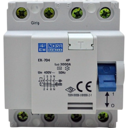 Esem EK-704 4P 30 mA 63 A Kaçak Akım Koruma Rölesi
