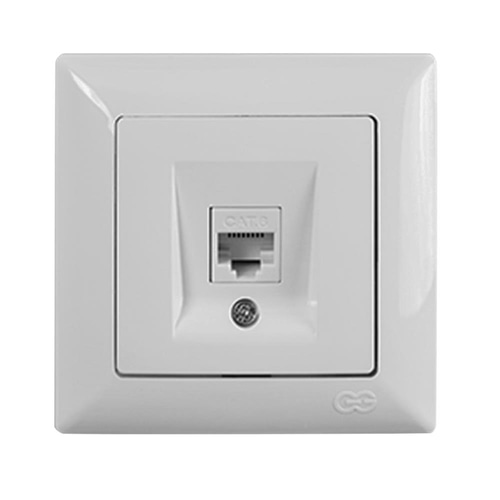 Günsan Visage Simple Beyaz Tekli Data Priz Cat6