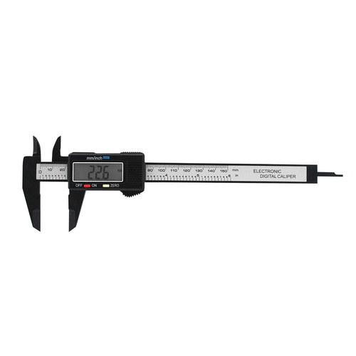 Hegi Kumpas Dijital LCD Ekran Karbon Fiber Hassas 150MM Kalınlık Ölçer
