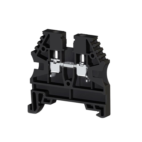 Klemsan 304125 AVK 2,5 Siyah 2,5 mm², Vida bağlantılı, Tek katlı geçiş klemensi, Yalıtım Malzemesi PA, Siyah