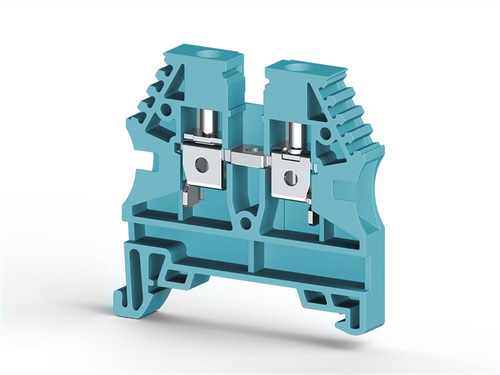 Klemsan 304131 AVK 4 4 mm2, Vida bağlantılı, Tek katlı geçiş klemensi, Yalıtım malzemesi PA, Mavi