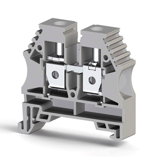 Klemsan 304150 AVK 10 10mm2, Vida bağlantılı, Tek katlı geçiş klemensi, Yalıtım malzemesi PA, Gri