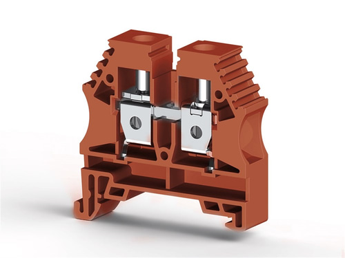 Klemsan 304154 AVK 10 Kırmızı 10 mm², Vida bağlantılı, Tek katlı geçiş klemensi, Yalıtım malzemesi PA, Kırmızı