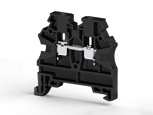 Klemsan 304205 AVK 2,5 RD 2,5 mm², Vida bağlantılı, Tek katlı geçiş klemensi, Yalıtım Malzemesi PA, Siyah