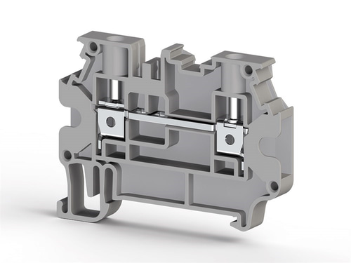 Klemsan 304390 AVK 4R Gri 4 mm², Vida bağlantılı, Tek katlı , Şerit etikete uygun geçiş klemensi, Yalıtım Malzemesi PA,