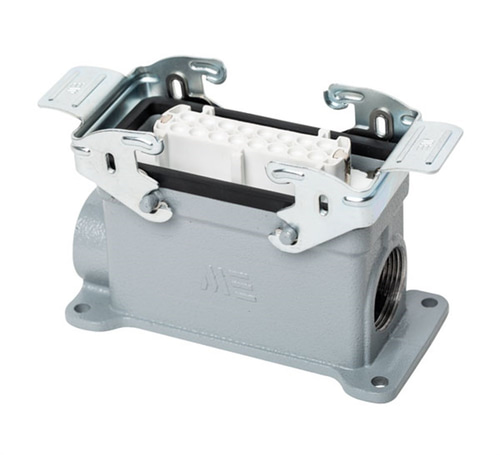 Mete 16x16A. Duvar Priz Çift Girişli Metal Madallı