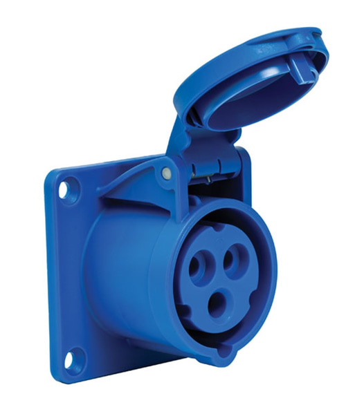 Mete 3X16A. IP44 Makine Prizi Düz 2P+E