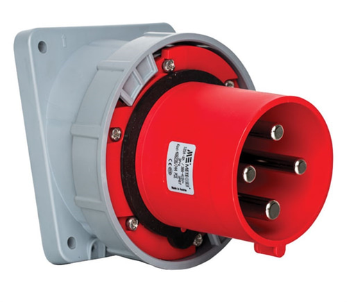 Mete 4X125A. IP67 Makine Fişi Eğik 3P+E