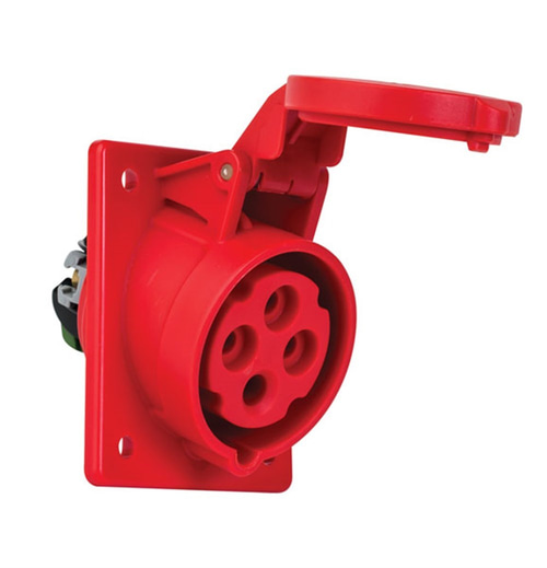 Mete 4X16A. IP44 Makine Prizi Eğik 3P+E