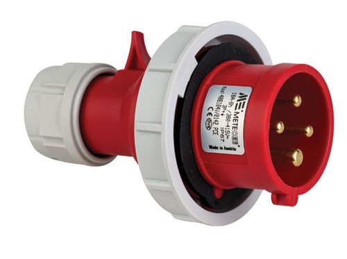Mete 4X16A. IP67 Düz Fiş Vida Bağlantılı 3P+E