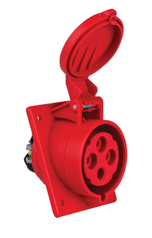 Mete 4X32A. IP44 Makine Prizi Eğik 3P+E
