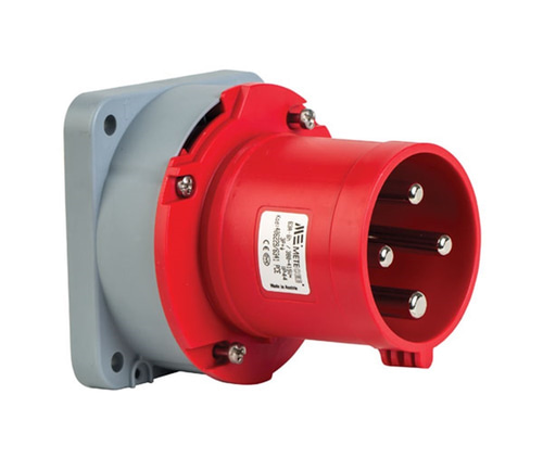 Mete 4X63A. IP44 Makine Fişi Düz 3P+E