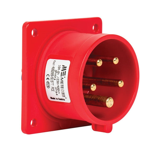 Mete 5X16A. IP44 Makine Fişi Düz 3P+N+E