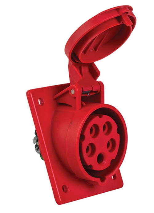 Mete 5X16A. IP44 Makine Prizi Eğik 3P+N+E