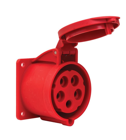 Mete 5X32A. IP44 Makine Prizi Düz Vidalı Bağlantı 3P+N+E