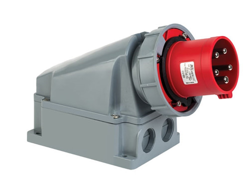 Mete 5X63A. IP67 Duvar Fişi Eğik Gövdeli 3P+N+E