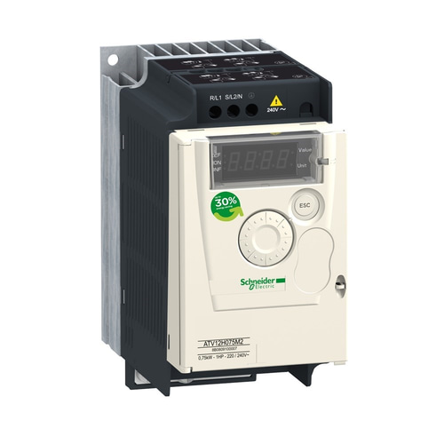 Schneider ATV12H055M2 Hız Kontrol Cihazı Atv12 - 0,55Kw - 0,75Hp - 200..240V - 1Fz - Soğutma Bloklu