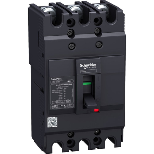Schneider EZC100H3075 Kompakt Şalter Easypact Ezc100H - Tmd - 75 A - 3 Kutup 3D